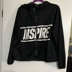 Forever 21 Black Mesh Zip-Up Jacket